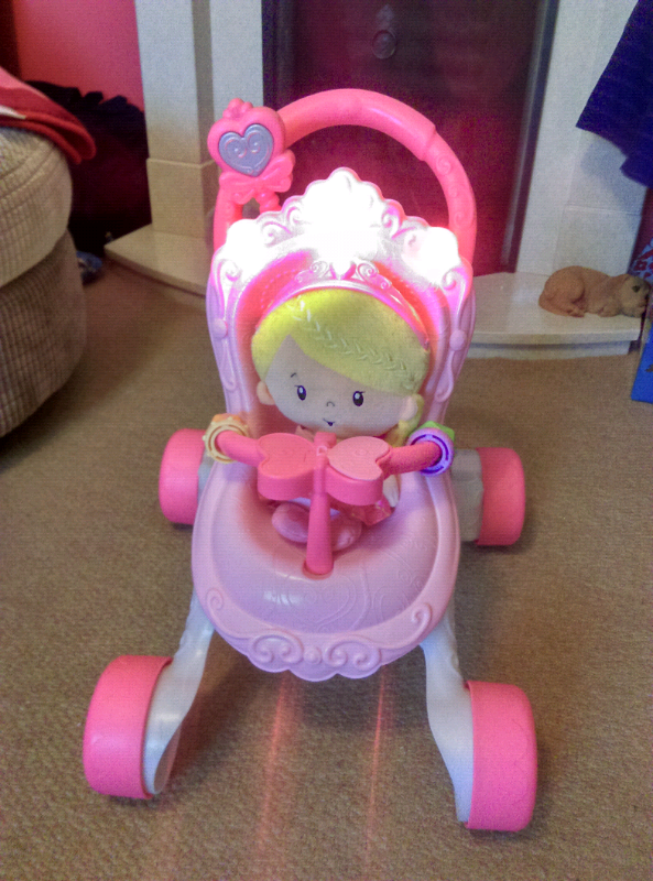 fisher price stroll along walker gift set
